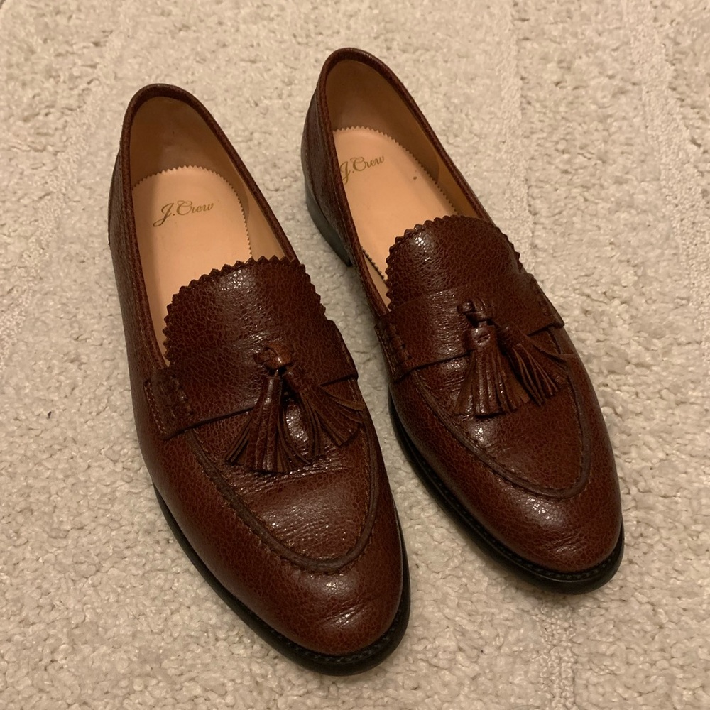 J.Crew Mahogany Brown Tassel Loafers